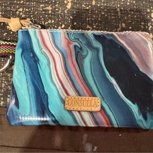 Consuela Pink and Tan Wristlet